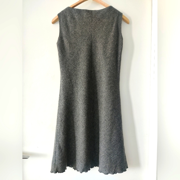Grey Wool Shift Dress | Size Small - Picture 2 of 4